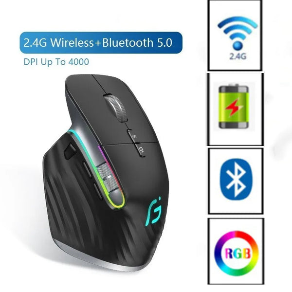 Bluetooth +2.4G Wireless  Gaming Mouse